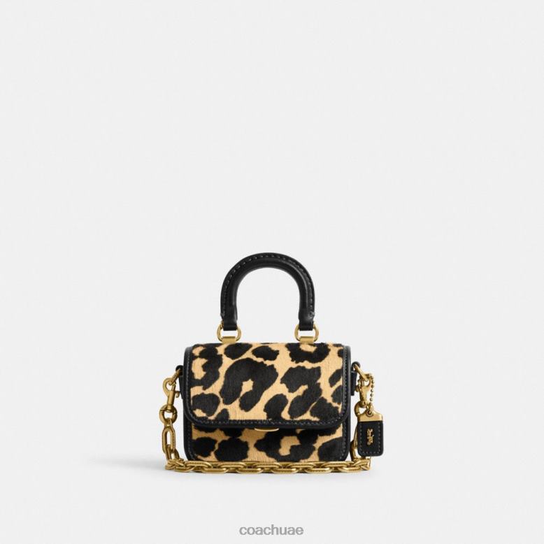 Coach نحيف مقبض علوي مارق 12 بطباعة الفهد ب4/ليوبارد 4626693