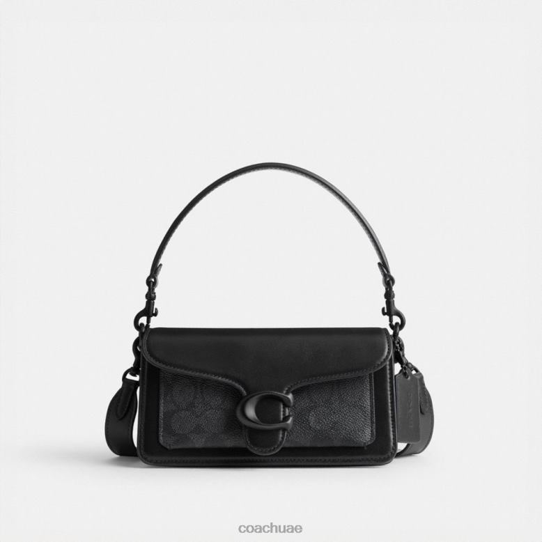 Coach نحيف حقيبة كتف تابي 20 قماش مميز ميغاواط/فحم/أسود 46266101