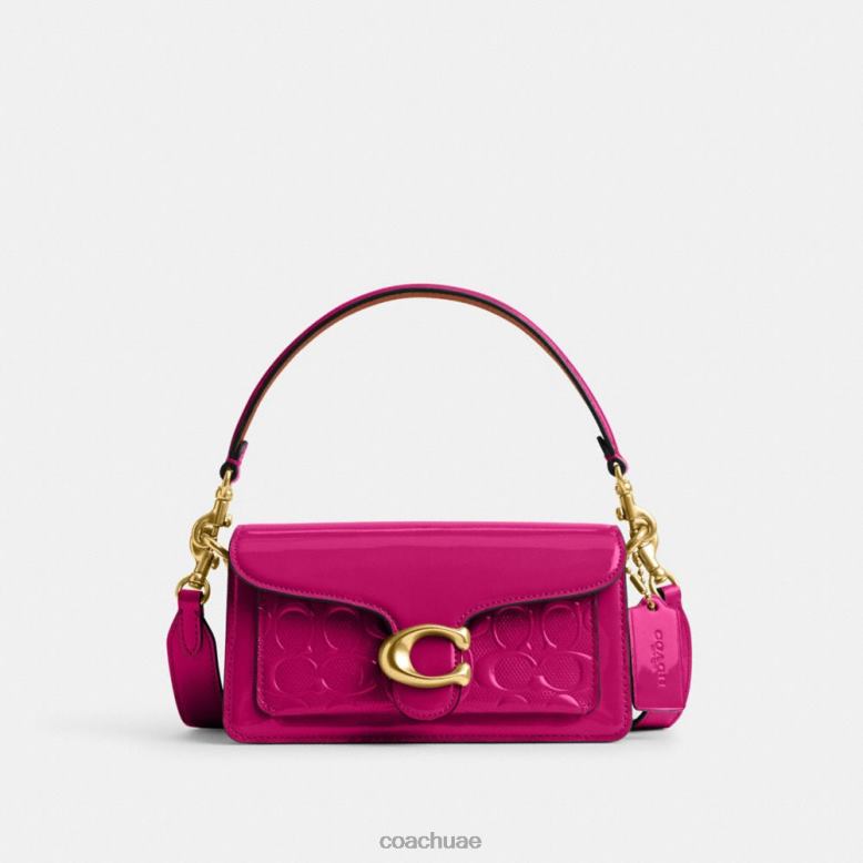 Coach نحيف حقيبة كتف تابي 20 جلد مميز ب4/أرجواني 46266146