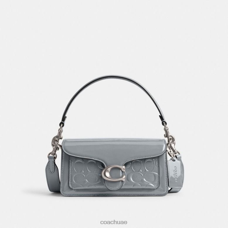 Coach نحيف حقيبة كتف تابي 20 جلد مميز lh/رمادي أزرق 46266105