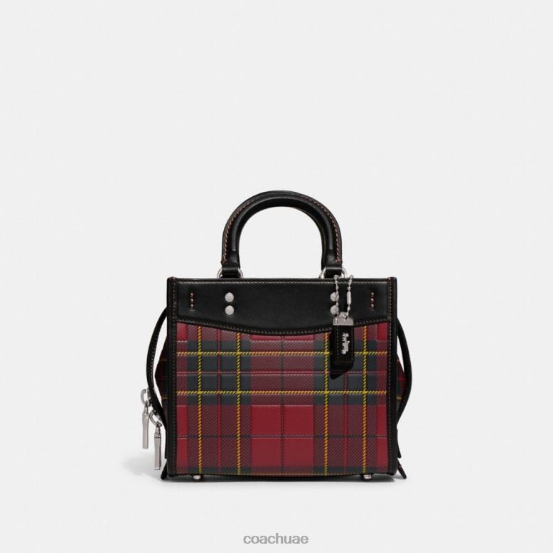Coach نحيف المارقة 20 مع طباعة منقوشة lh/الكرز متعددة 4626683