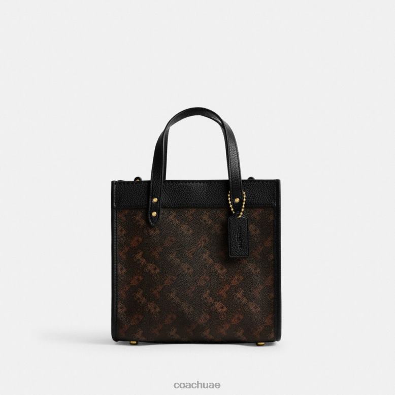 Coach نحيف حقيبة ميدانية 22 بطبعة حصان وعربة b4/الكمأة السوداء 46266297