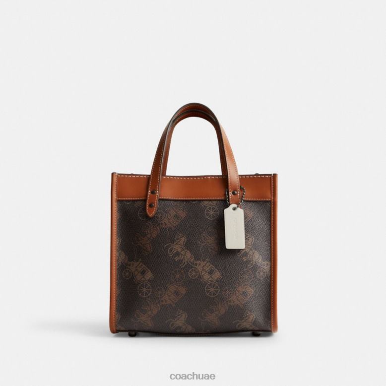 Coach نحيف حقيبة ميدانية 22 بطباعة حصان وعربة كبيرة v5/الكمأة العنبر المصقول 46266296
