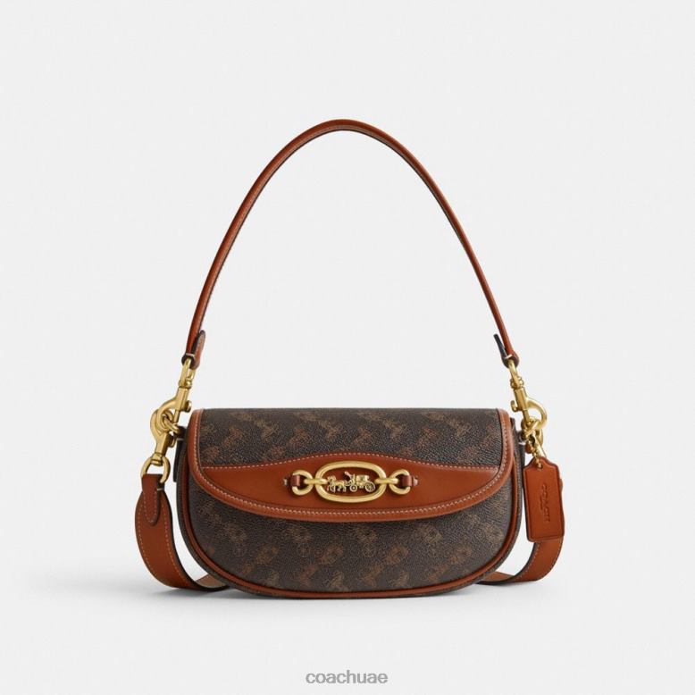 Coach نحيف حقيبة كتف هارلي 23 بطبعة حصان وعربة ب4/ الكمأة العنبر المصقول 46266263