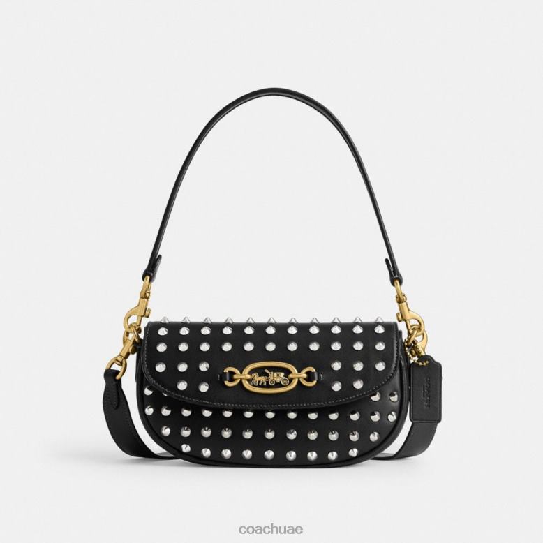 Coach نحيف حقيبة كتف هارلي 23 مع ترصيع ب4/أسود 4626631