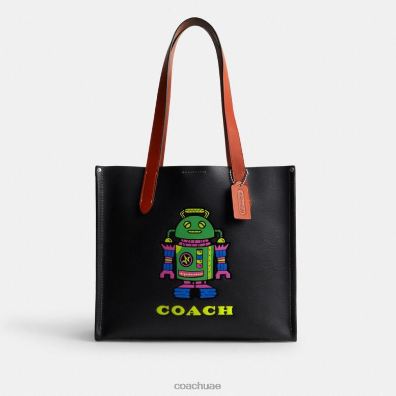 Coach رجال حقيبة ترحيل المدرب الكونية 34 مع روبوت أسود متعدد. 46266632
