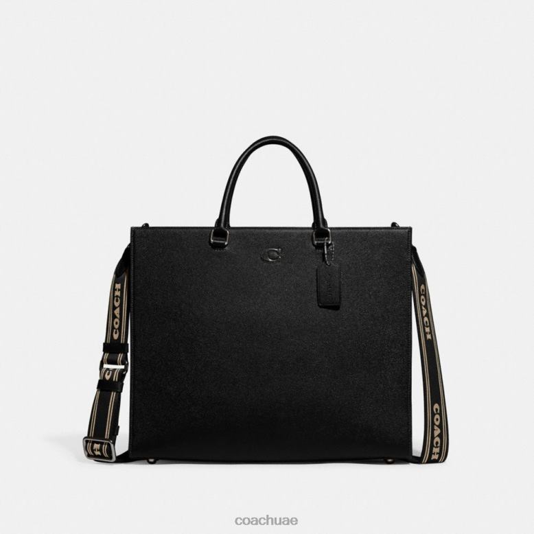 Coach رجال حقيبة 40 مع قماش داخلي مميز أسود 46266638