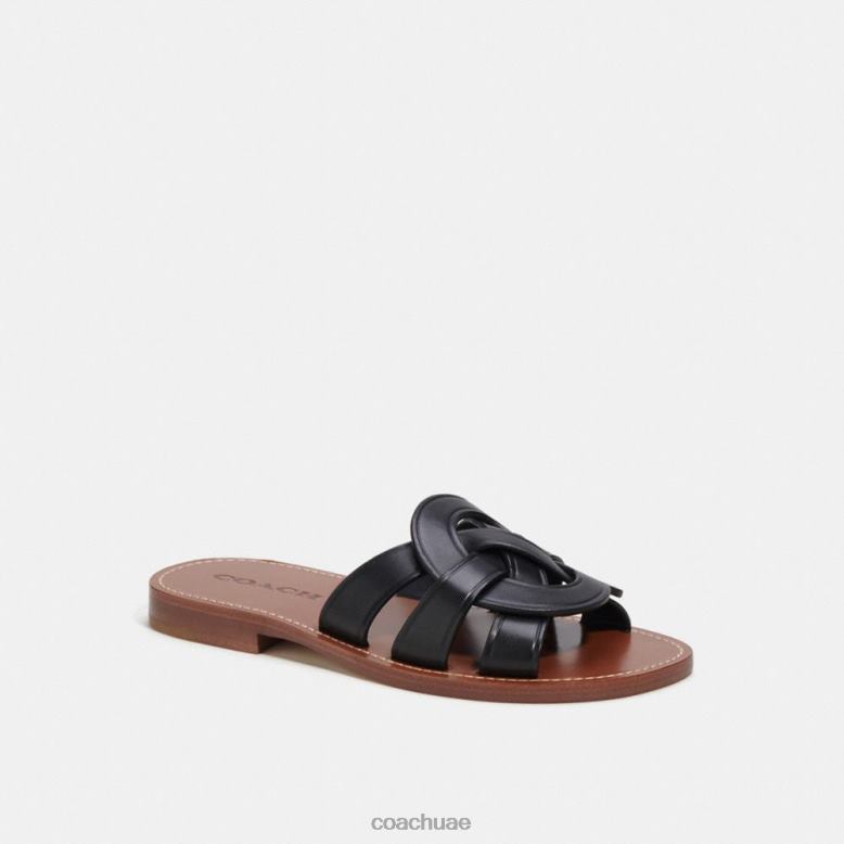 Coach نحيف صندل عيسى أسود 46266426