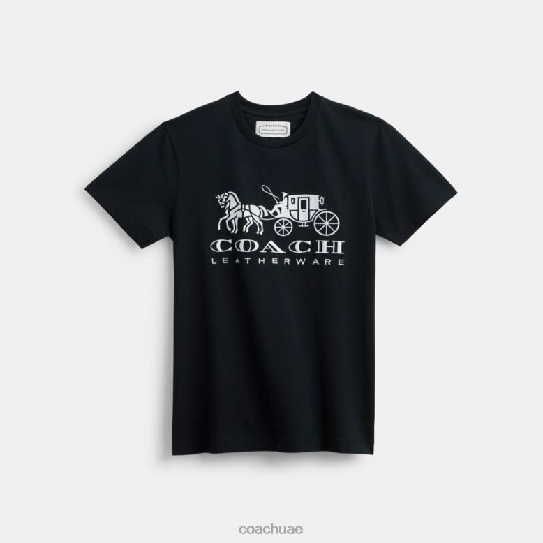 Coach نحيف تي شيرت الحصان والعربة أسود 46266492