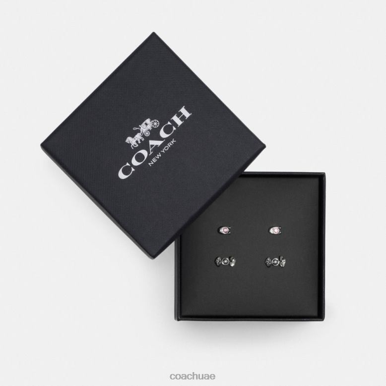 Coach نحيف مجموعة أقراط الحلوى والقوس الهيماتيت متعدد 46266538