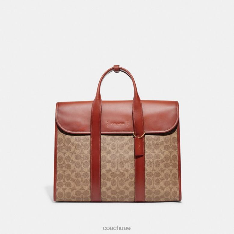Coach رجال محفظة جوثام في قماش التوقيع تان / الصدأ 46266626