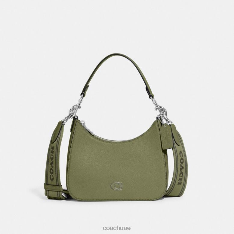 Coach رجال حقيبة كروس هوبو مع قماش مميز طحلب 46266646