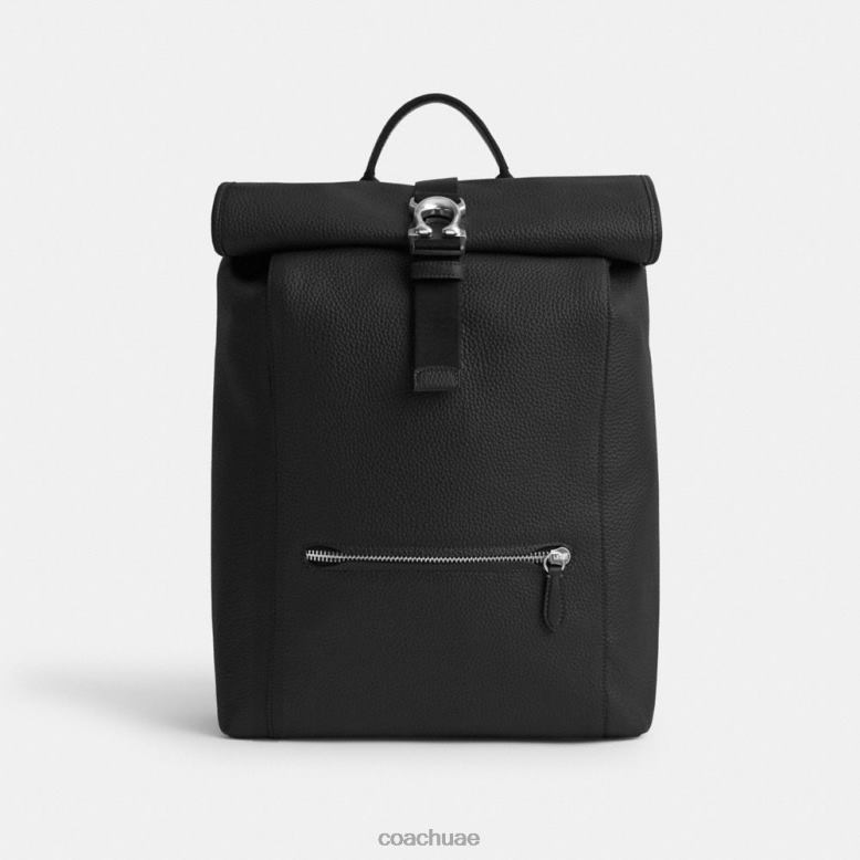 Coach رجال حقيبة ظهر بيك رول توب أسود 46266686