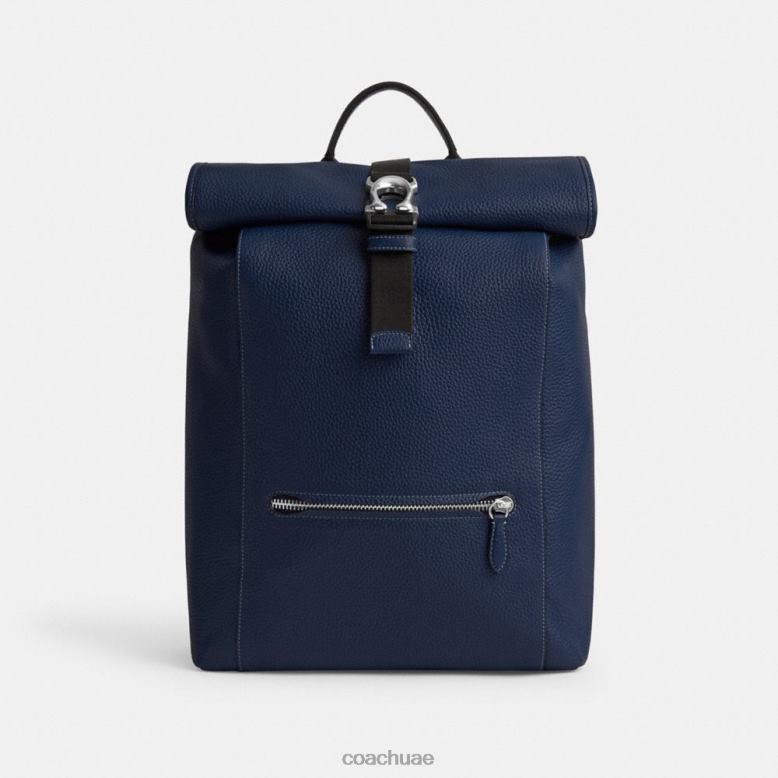 Coach رجال حقيبة ظهر بيك رول توب ازرق غامق 46266687