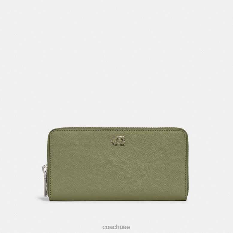 Coach رجال محفظة الأكورديون مع قماش داخلي مميز طحلب 46266694