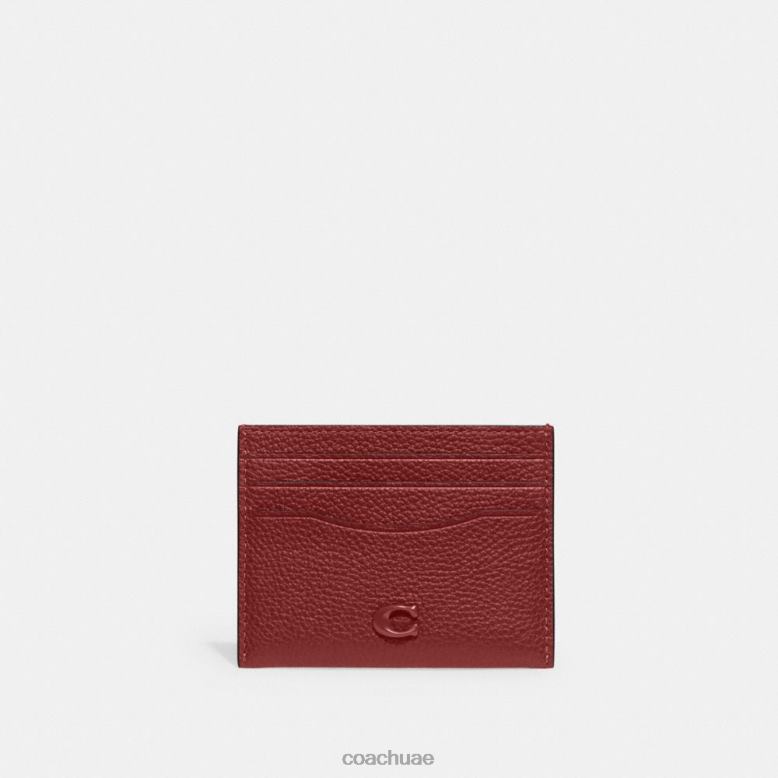 Coach رجال علبة البطاقة روبي الأحمر 46266718