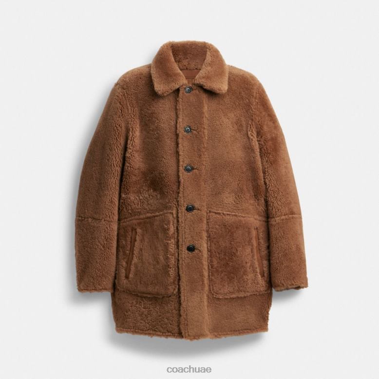 Coach رجال معطف شيرلنغ ذو وجهين بسكويت 46266757