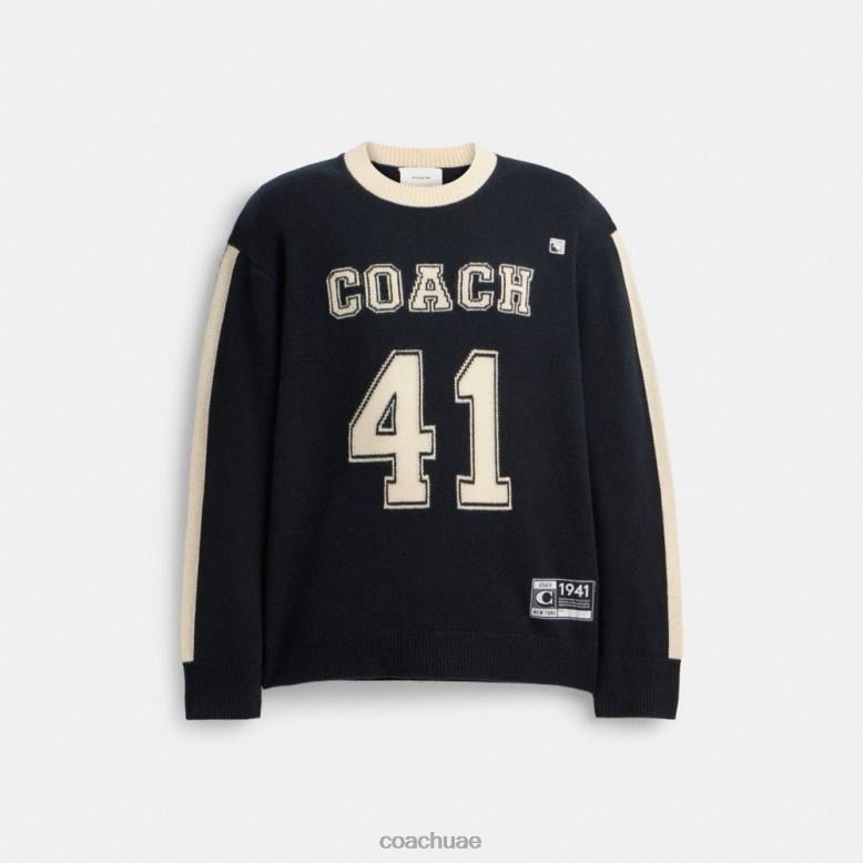 Coach رجال سترة الكشمير اسكواش أسود متعدد. 46266781