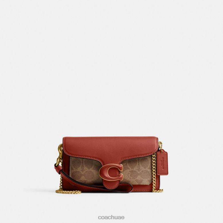 Coach نحيف سوار معصم تابي مصنوع من القماش المميز ب4/صدأ أسمر 46266160