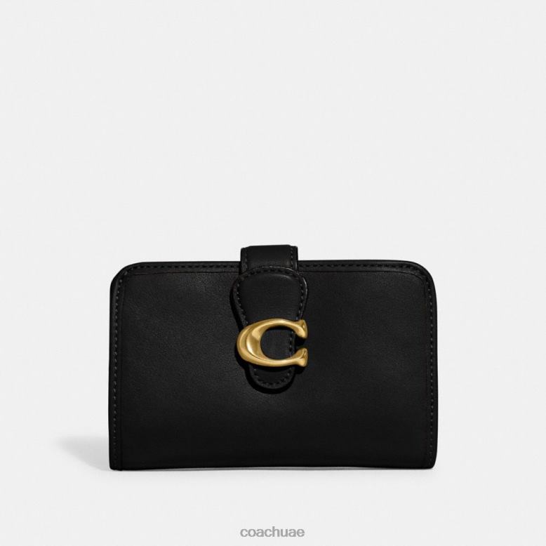 Coach نحيف محفظة متوسطة العانس ب4/أسود 46266340