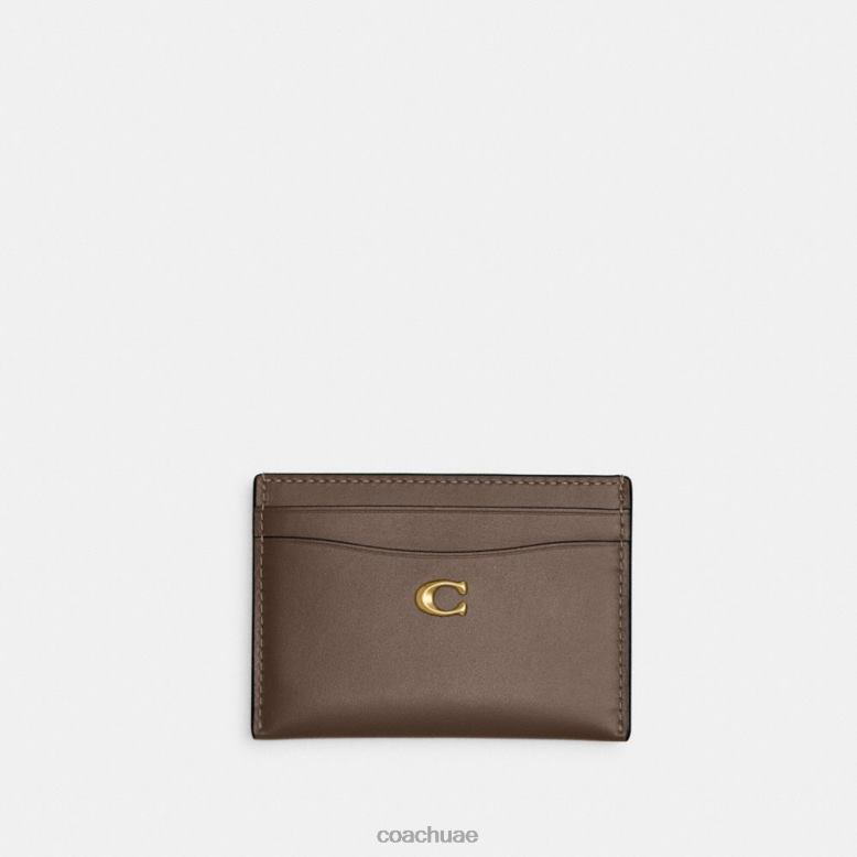 Coach نحيف علبة البطاقة ب4/ الحجر الداكن 46266380