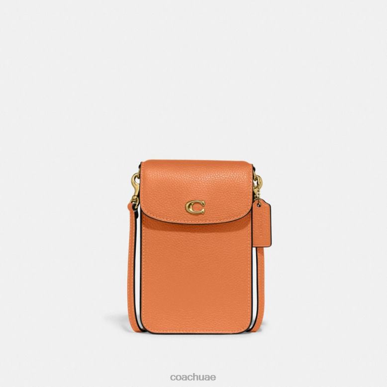 Coach نحيف كروس الهاتف ب4/برتقالي باهت 46266387