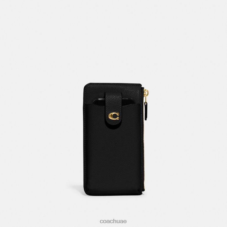Coach نحيف محفظة الهاتف الأساسية ب4/أسود 46266389