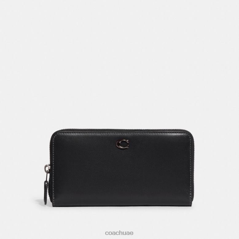 Coach نحيف محفظة الأكورديون المضغوطة الإصدار 5/أسود 46266327