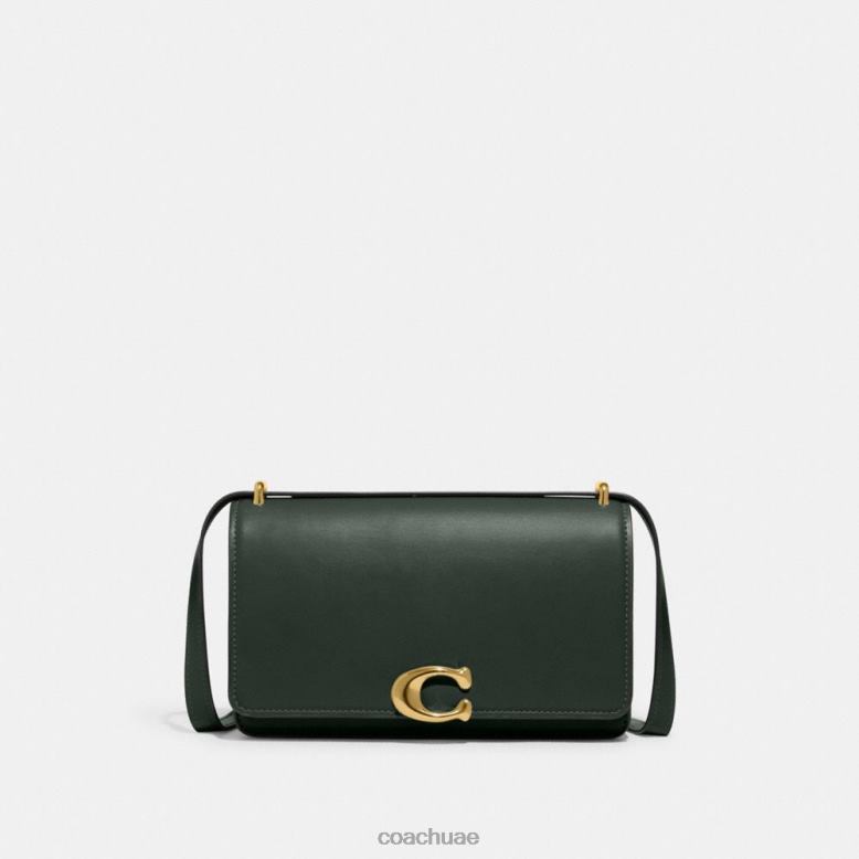 Coach نحيف حقيبة كتف قطاع الطرق B4/الأمازون الأخضر 462667