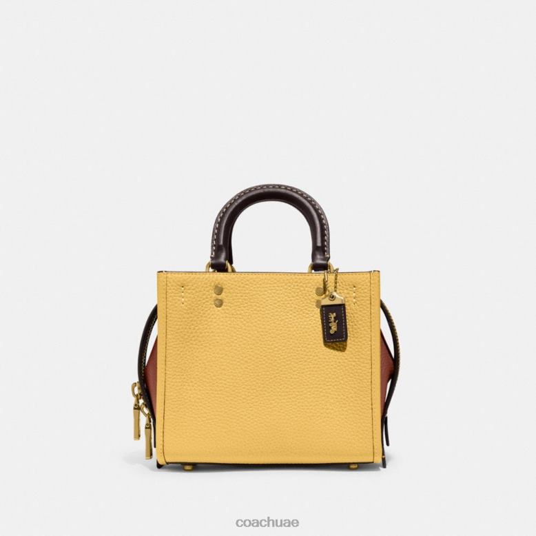 Coach نحيف Rogue 20 مصنوع من الجلد المتجدد ذو الألوان المتعددة ب4/القش متعدد 4626681