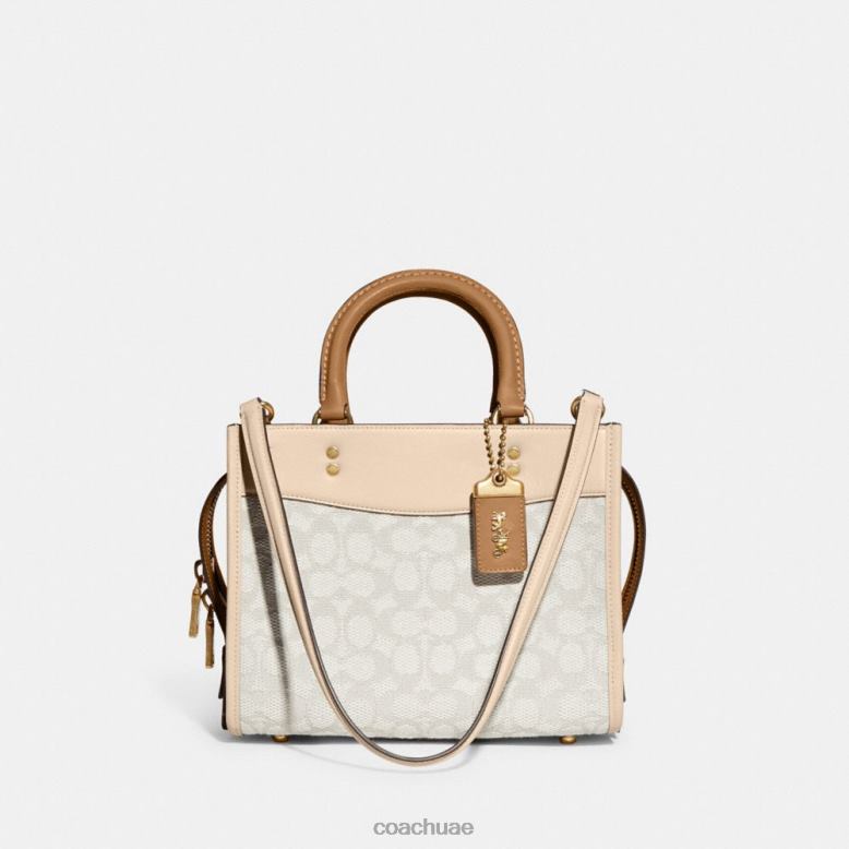 Coach نحيف Rogue 25 من قماش الجاكار المميز b4/ عاج الطباشير متعدد 4626679