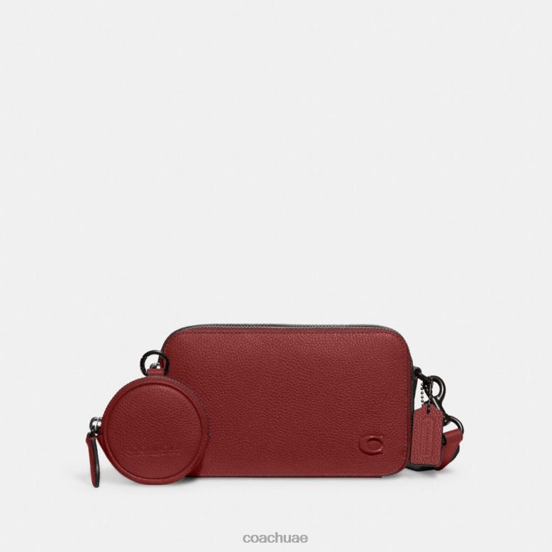 Coach رجال ميثاق ضئيلة crossbody روبي الأحمر 46266649