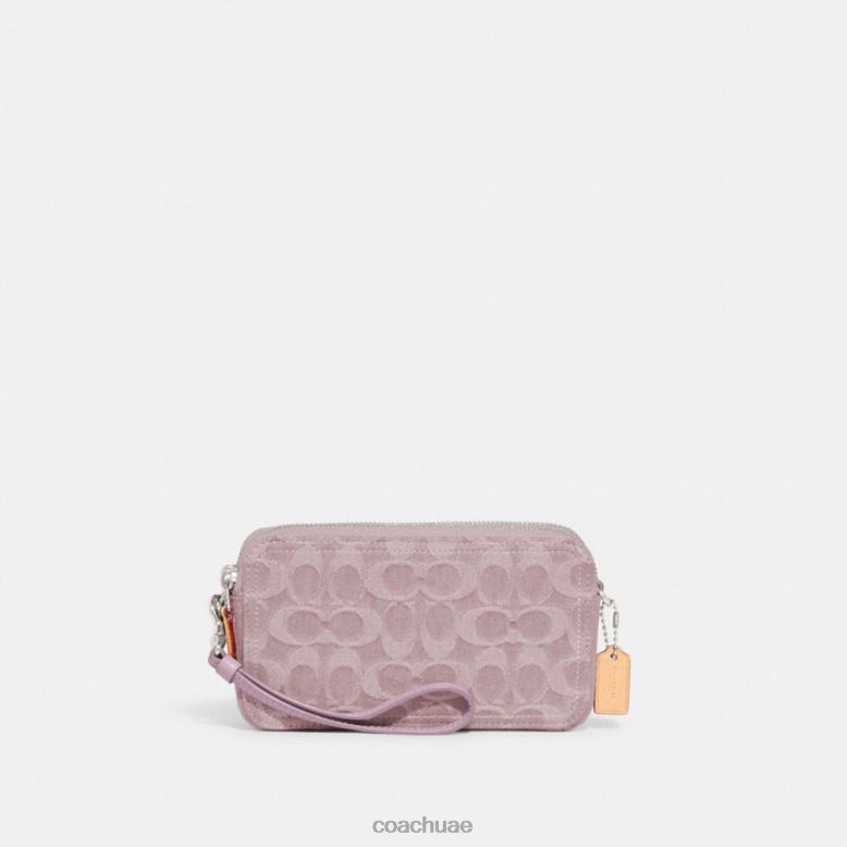 Coach نحيف حقيبة كروس كيرا من الدنيم المميز lh/أرجواني شاحب 46266313