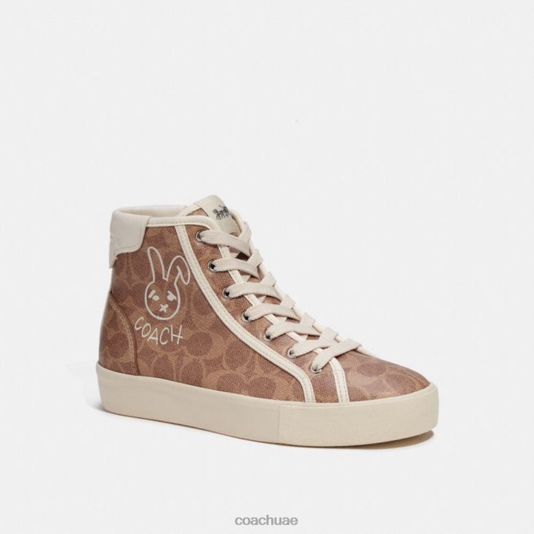 Coach نحيف حذاء رياضي Lunar New Year CitySole ذو نعل سميك من القماش المميز مع أرنب تان 46266427