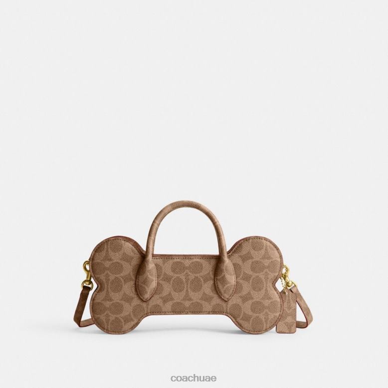 Coach نحيف حقيبة العظام في قماش التوقيع ب4/صدأ أسمر 46266235