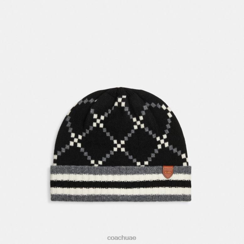 Coach نحيف قبعة جاكار مميزة أسود 46266547