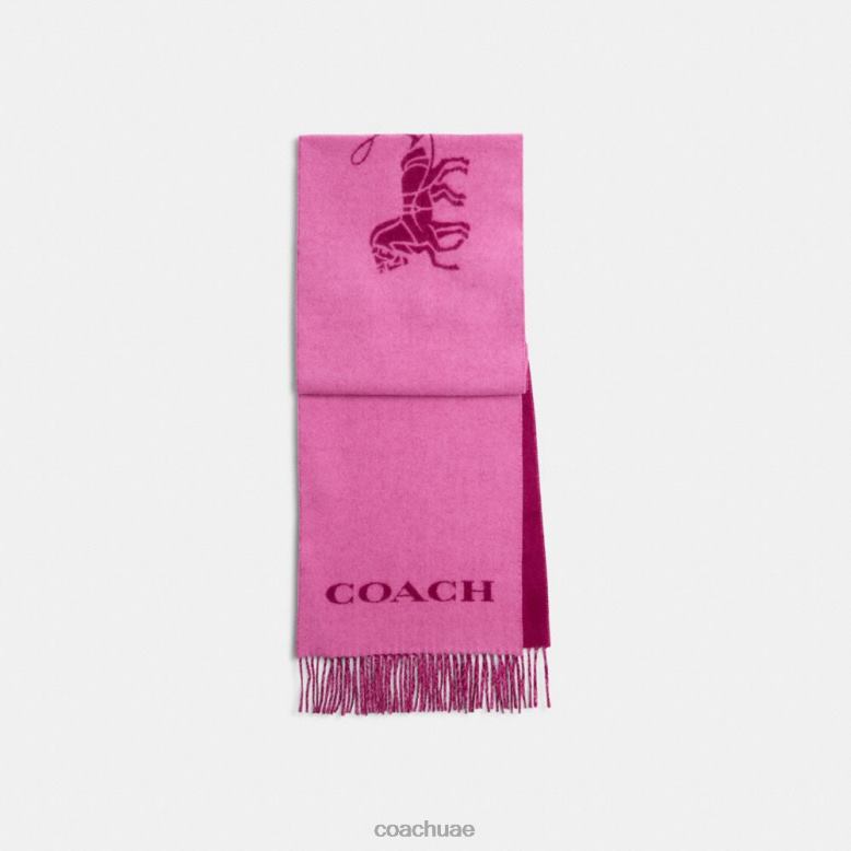 Coach نحيف كاتم صوت من الكشمير للحصان والعربة البرقوق العميق 46266575