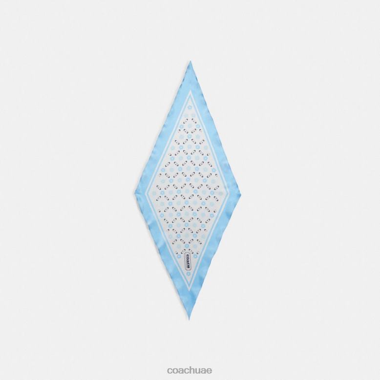 Coach نحيف وشاح من الحرير الماسي بطباعة وردة الشاي حمام سباحة 46266608