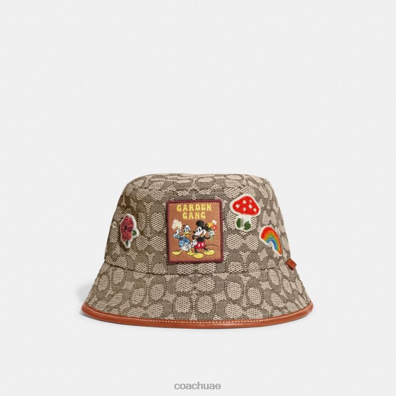 Coach نحيف قبعة دلو من قماش الجاكار المميز من Disney X Coach كاكي/متعدد الألوان 46266599